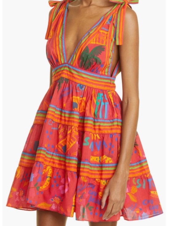 FARM Rio Dresses & Skirts - Farm Rio Good Vibes Mini Dress, Red